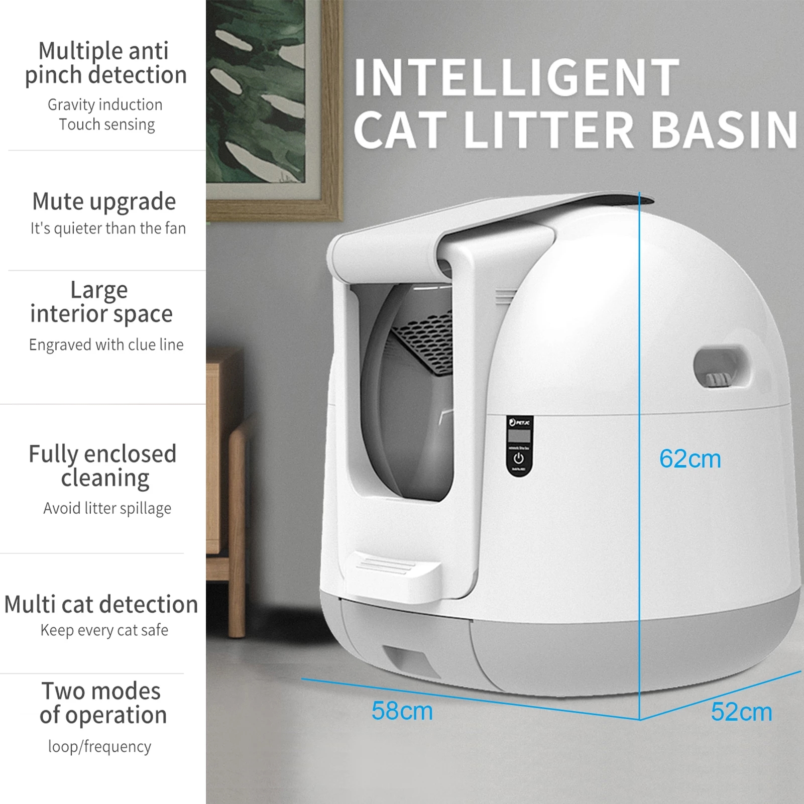 APP Intelligent Self Cleaning Cat Sand Toilet Pet Liiter Bedpan Automatic Cat Litter Box Self Cleaning Caja De Arena Para Gatos · v6
